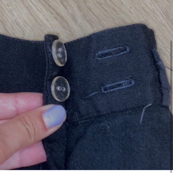 Wool Preppy Black Wrap Around High Waisted A Line Skirt - Picture 3 of 3